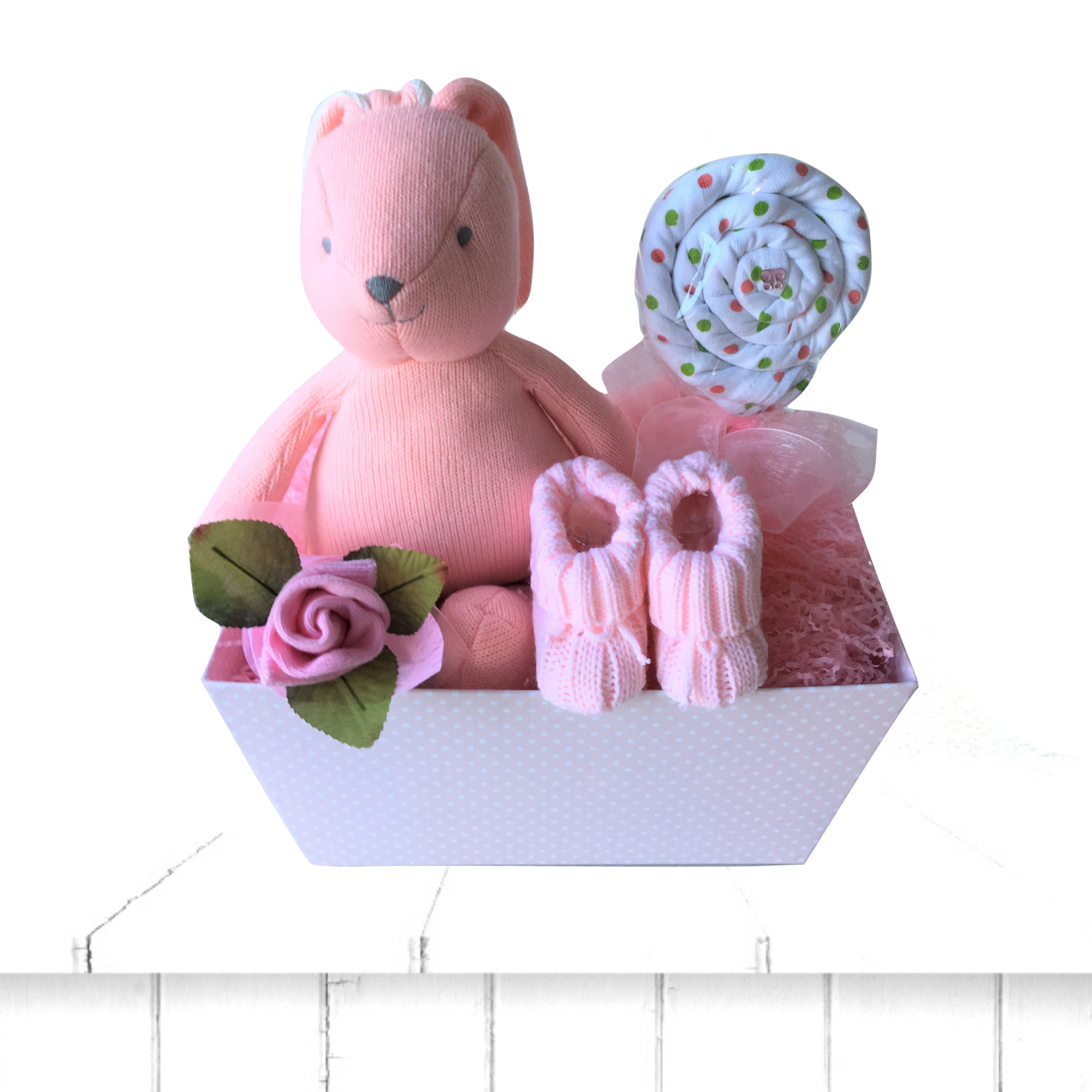 pink baby shower hamper baby gift set