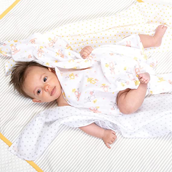bunny and chick muslin set
