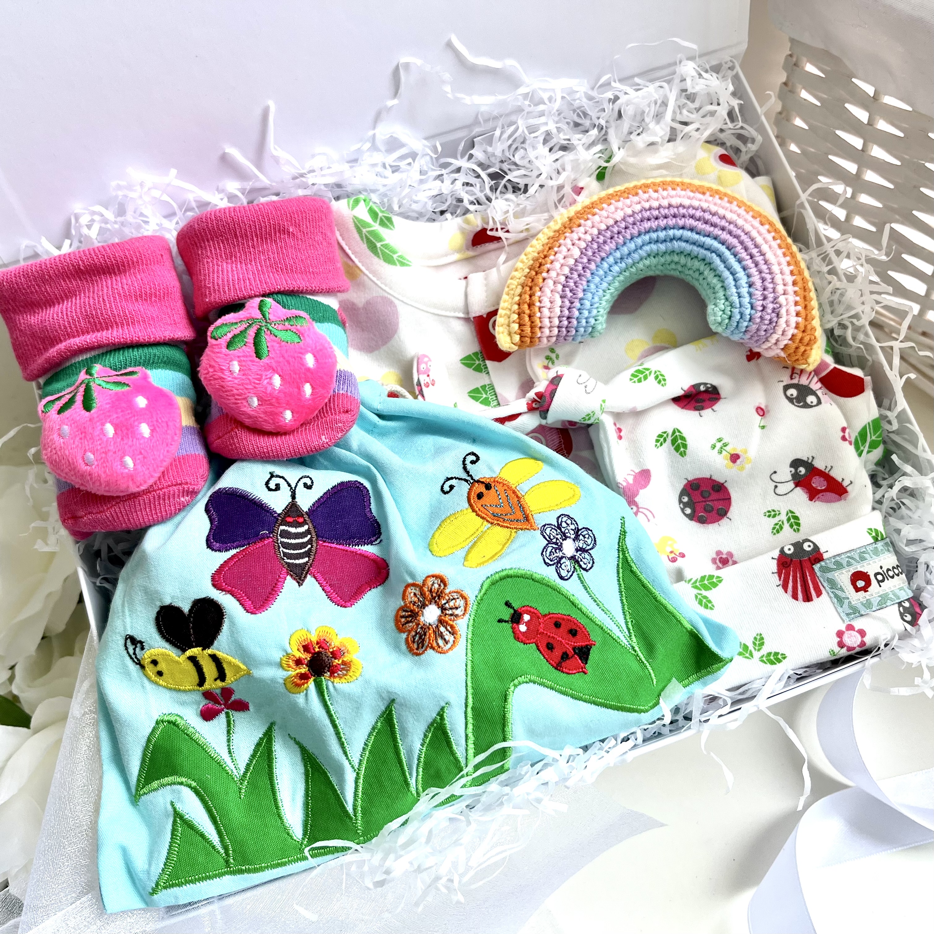 rainbow garden gift hamper