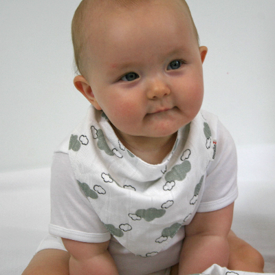 muslin dribble bibs blue