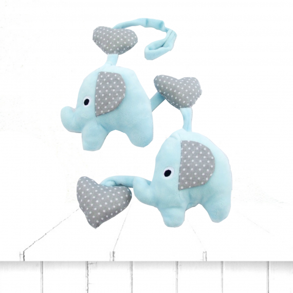 blue elephant hanging garland