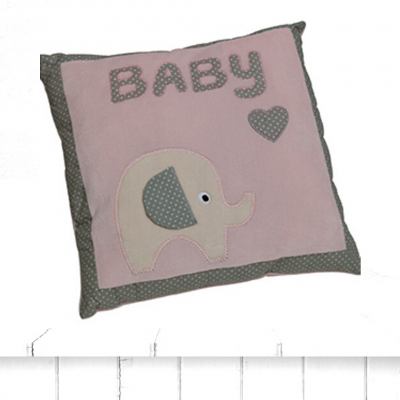 large pink elephant cushion nursery decor