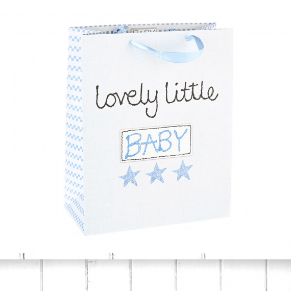 new baby gift bag blue