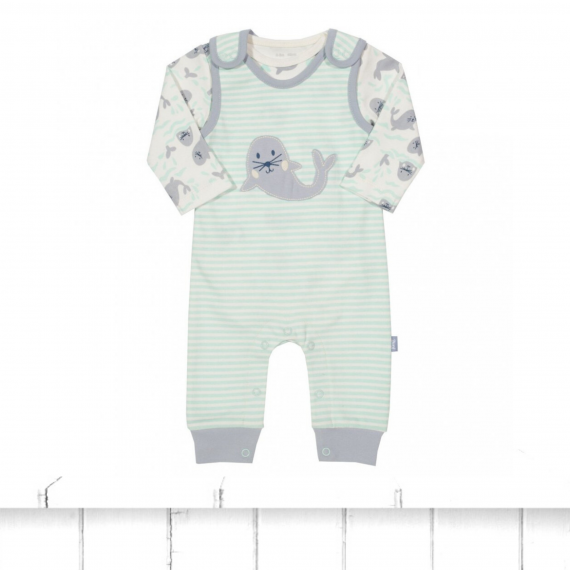 organic cotton baby seal two piece outfit