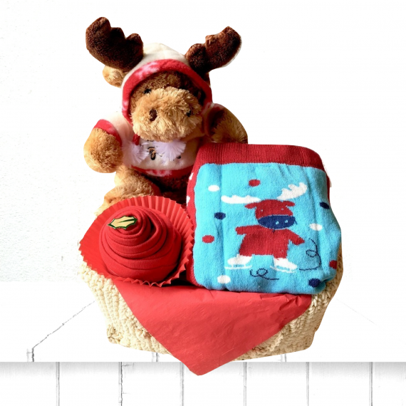 Christmas Reindeer Gift Set with Cupcake Bib