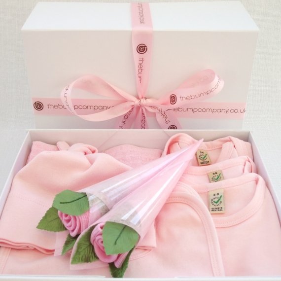 pink layette box