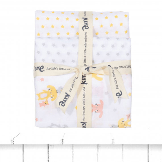 bunny and chick muslin set