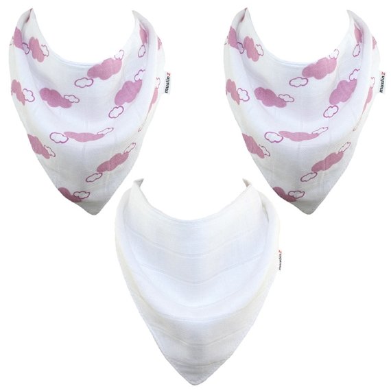 pink dribble bib set